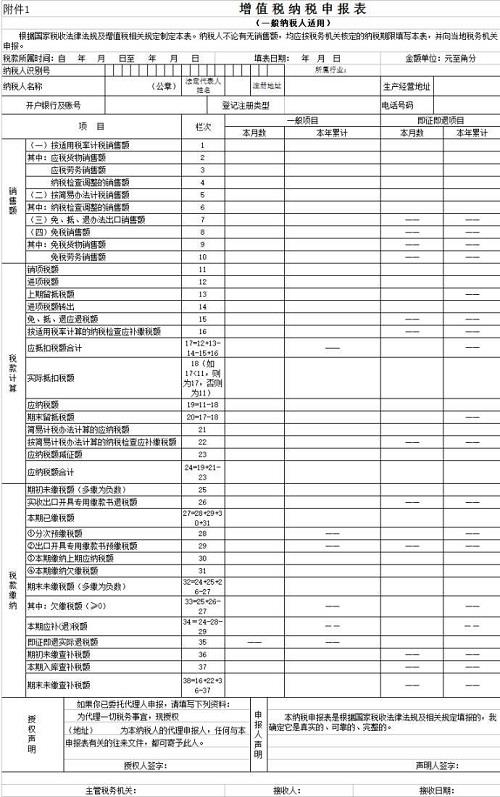 廊坊小規(guī)模納稅人增值稅納稅申報(bào)表的填寫方法